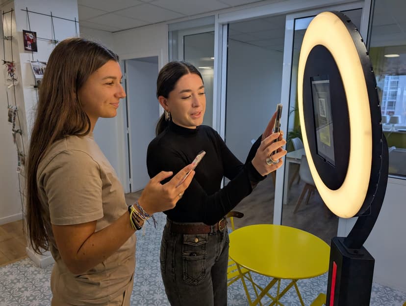 Analytics et métriques d'engagement du photobooth entreprise