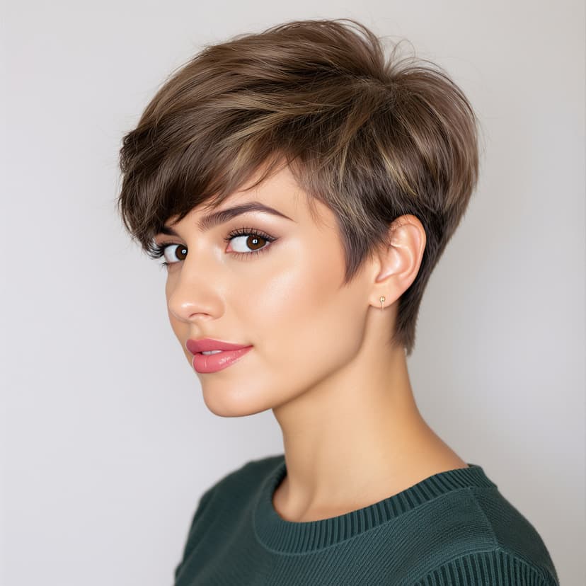 Coupe pixie texturée volumineuse