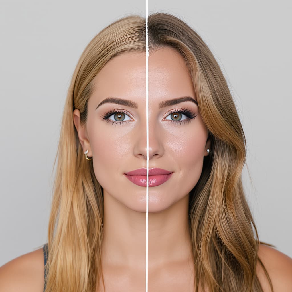 Interface photobooth IA dans salon de coiffure