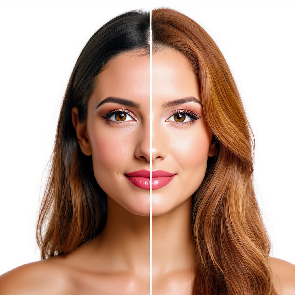 Avant transformation coiffure avec IA